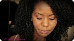 Finger combing tight curly natural hair