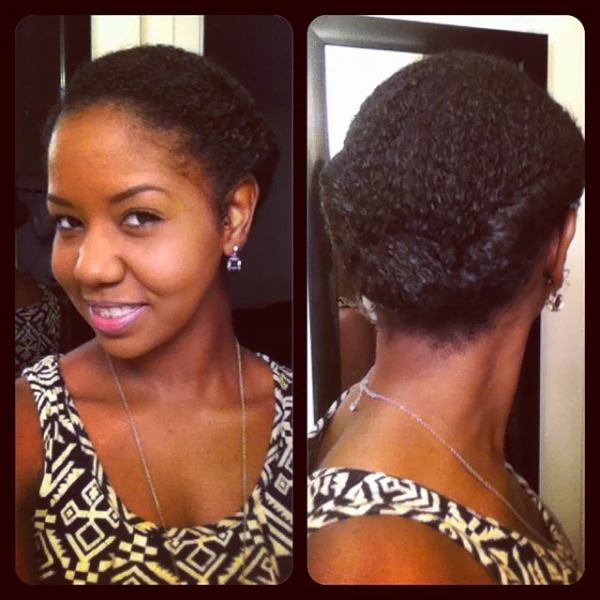 simple updo on #NaturalHair - natural curly hair